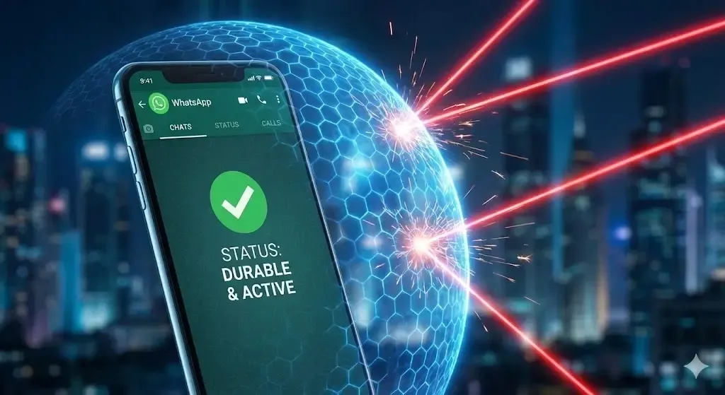 Status akun WhatsApp tahan lama - Aktif dan dilindungi dengan tanda centang hijau