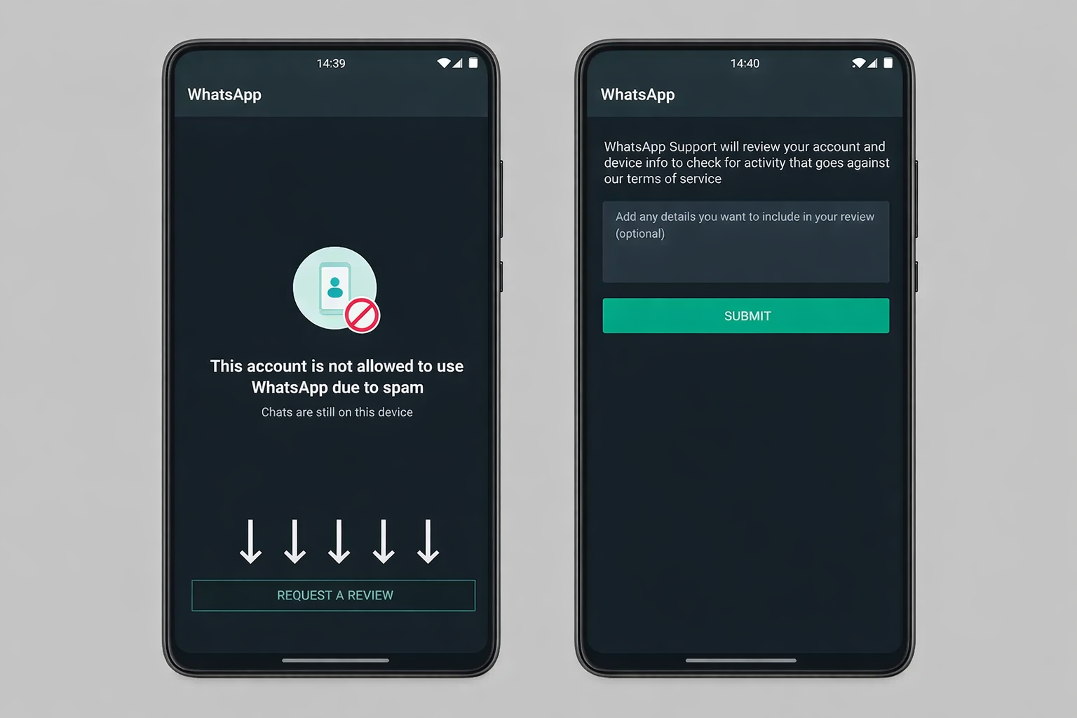 WhatsApp Request Review